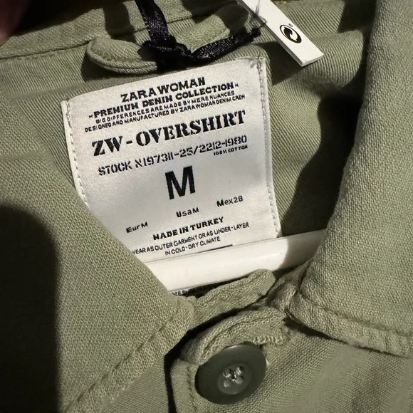 Zara womens military jacket/overshirt - Picture 3 of 3
